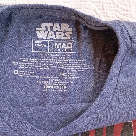 Pack of 2 men's short-sleeved t-shirts, size L, graphic t-shirt plain t-shirts. - Picture 5 of 16